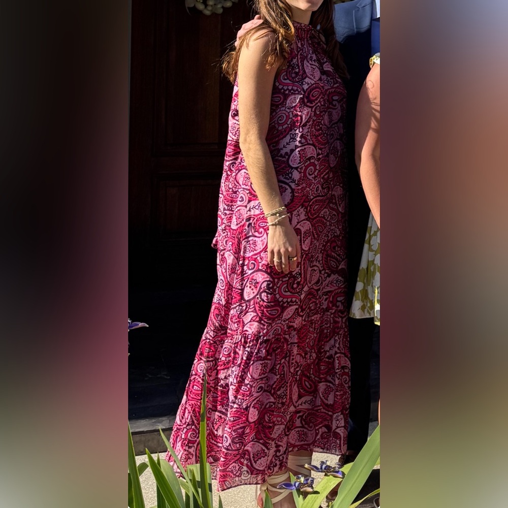 Cynthia Steffe Vibrant Pink Paisley Maxi Dress